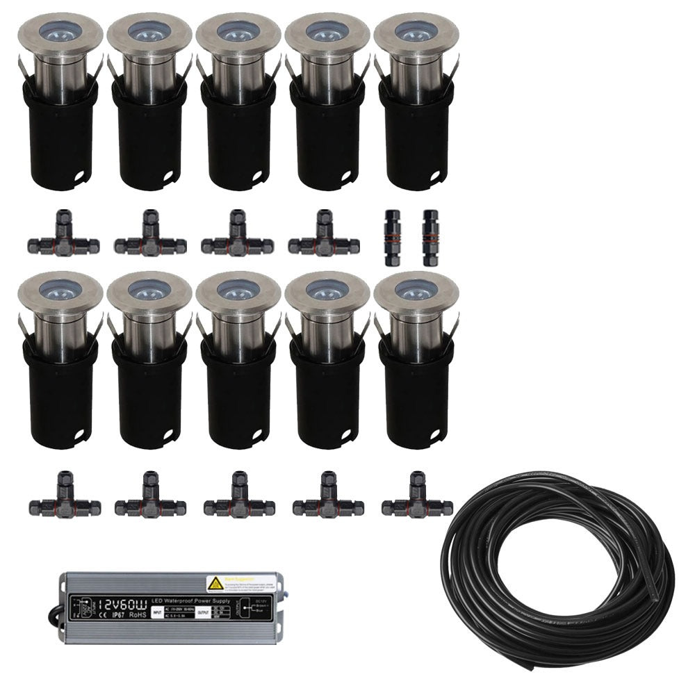 10x LED inbouw spot - 12V - 1 watt - 41mm - complete set 10x LED inbouw spot - 12V - 1 watt - 41mm - complete set
